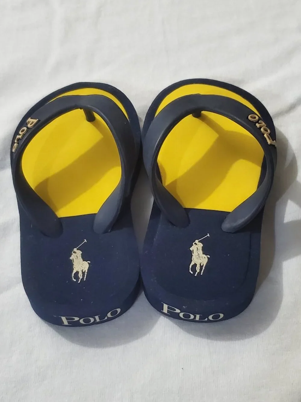 Polo Ralph Lauren Kids summer Flip Flop classic navy/yellow slipper